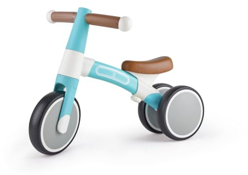 Hape Mein erstes Lauf-Dreirad, helltürkis - mitwachsend, Laufrad und Dreirad für Kinder, Rutschfahrzeug, Kinderfahrzeug für drinnen und draußen, fördert Balance und Motorik, ab 18 Monaten