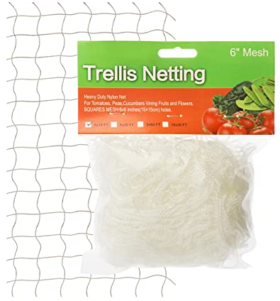 QWORK® 5 x 1,67 m Malla Blanca para Jardin, Celosias Jardin para Plantas Trepadoras