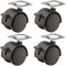 cyclingcolors 4x roulette double 30mm pivotante + frein pour meuble capacité 20kg/ roue avec base acier métal