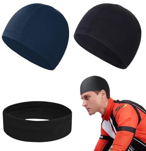 KARELLS Fahrradmütze Helmmütze, Unter Helm Elastizität Fahrradmütze, Sportmütze, Laufmütze, Fahrrad Skull Cap, Sommer Fahrradmütze Helmmütze, Unterhelm Mütze Fahrradmütze, Biker Bandana Cap