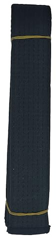 MingQian Taekwondo bälte, karate, Judo, Aikido kampsporttillbehör, färgklass: Vit, gul, grön, blå, röd, svart, midjebredd 4 cm, längd 200 cm-320 cm (220 cm, svart)
