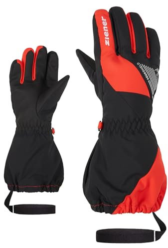 Ziener Kinder LAILACO Ski-Handschuhe/Wintersport | wasserdicht, PFC frei, red, 6