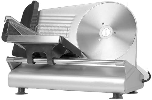Affettatrice elettrica lama cm 22 affetta taglia salumi pane formaggio 150w per casa comoda per tutti gli usi in acciaio dictrolux