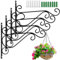 LATERN 4Pcs Hanging Basket Brackets, 25CM x 20CM Metal Wall Mount Planter Hanger Outdoor Hanging Basket Hook with Screw for Bird Feeder, Lantern, Wind Chime, Planter, Flower Pot