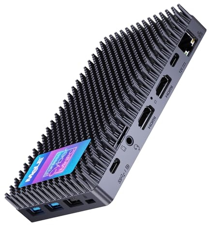 MeLE Cyber ​​​​X1 Fläktlös Mini-PC 32 GB DDR4 512 GB ROM Mikro-PC Twin Lake N150 (upp till 3,6 GHz) USB-C 2 X HDMI Trippelskärm Small Form Factor Stationär dator med VESA-fäste