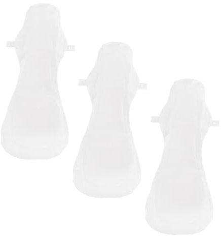 BATHVEVE Compresas de Algodón Lavables Menstruación 420mm, Paquete de 3 Unidades, Toalla Menstrual Reutilizable y Transpirable Botón a Presión, Protección Femenina para Uso Diario y Viajes