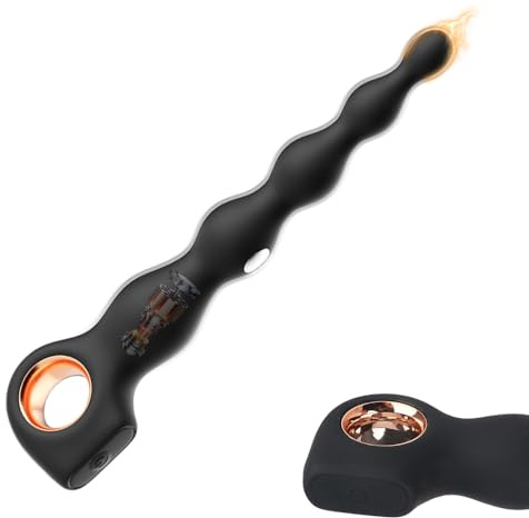 gakuane Perles Anales, Plug Vibrant avec 10 Vibrations & 5 Perles, Anal Beads, Vibromasseur Anal, Stimulateur Prostate, Sex Toyspour pour Homme Anus pour Homme Femme Couples