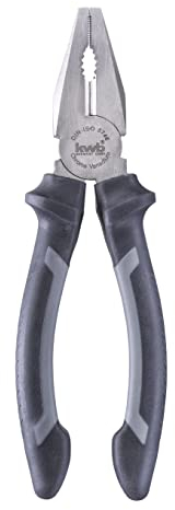 kwb Kombizange in 180 mm, mit 2-Komponentengriff mit Handschutz, langlebig, aus CV-Stahl, Satin-Finish, mit gehärteten Schneiden, Greifzone, entspricht DIN ISO 5747