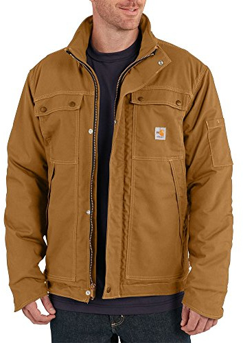 Carhartt Men's Flame Resistant Full Swing® Relaxed Fit Quick Duck Insulated Coat, Carhartt Brown, X-Large