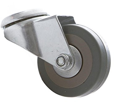 Vagner SDH 4x Lenkrollen mit Rückenloch 50mm mit Gummi Rad, Apparaterollen