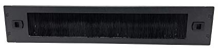 INFITRONIC - INSIRB112BRUSH - Panel ciego para rack de 19 pulgadas 2U de acero en U con barra de cepillos, barra para armario de red (montaje sin herramientas) (2U con barra de cepillo)
