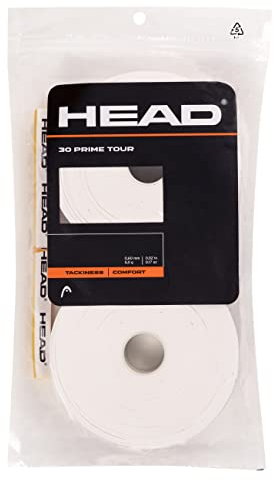 HEAD Unisex-Adult Prime Tour 30 Pcs Pack Tennis Griffband, weiss, Einheitsgröße EU