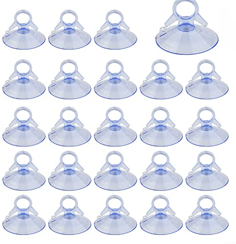 40 Stück Transparent Gummi Saugnapf 20x 45mm PVC Saugnapf Transparent Klare Saugnäpfe,für Outdoor, Küche, Bad, Fenster, Spiegel