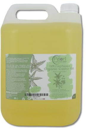 Pure Cold Pressed Organic Castor Oil Vegan, Hexane Free, BP Grade, Non-GMO 5 litres