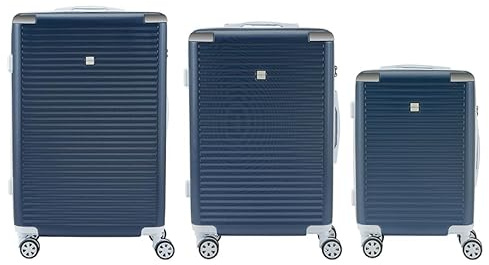 Convector Set 3 Trolley Da Viaggio, Valigie Rigide in Tre Dimensioni Con Ruote Girevoli a 360°, Lucchetto TSA e Struttura in ABS Doppio Strato, Antigraffio e Antiurto