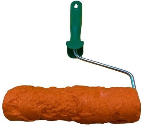 RULLO per intonaco muro cemento stampato PIETRA roccia Decorative STAMP ROLLER, Roccia Alpina 2, cm 23 x 7 circa, per stampi per pavimento e stampi per pietra