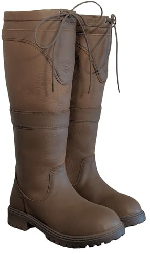 Hera Waterproof Leather Country Riding Boots - Dog Walking/Equestrian