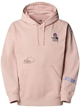 The North Face NF0A8C2VLK6 U Mountain CLEANUP Oversized Hoodie Sweatshirt Homme Pink Moss Taille M