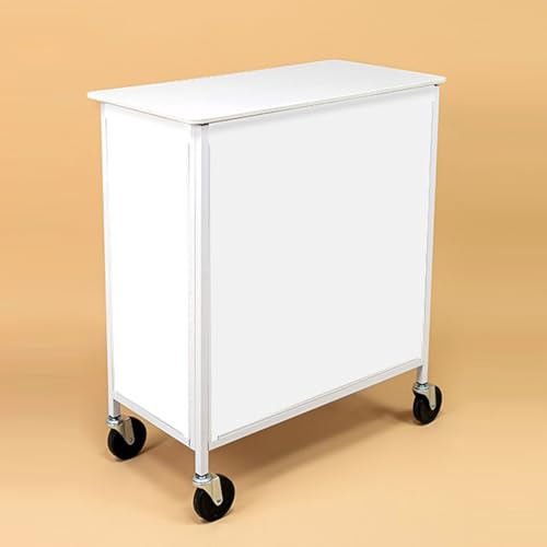 Bärbar Mässa Pop Up Podium Bord, Fällbara Reklam Räknare Bord Retail Bar Bord Utställning Reklam Display Banner Stand, Supermarket Tasting Table Reception Händelse skrivbord med förvaringspåse