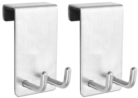 Ganci Per Porte In Vetro Senza Foratura, Adatti Per Porte Fino A 2 Cm Di Spessore, Ideali Per Bagni E Cucine, Incluso Gancio Porta-Rasoi Per Doccia