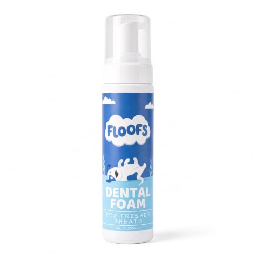 Floofs Dog Dental Foam, Dog Breath Freshener, Fresh Breath for Dogs, Mint | No-Brush Dental Foam for Dogs, Lifts Plaque Off Teeth and Gums, 200ml