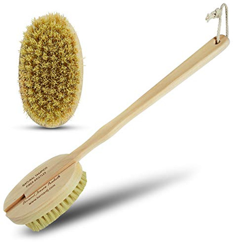 Bernard Jensen Natural Bristle Body Brush - 1 Brush for Dry Brushing, Exfoliation & Skin Care