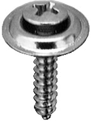 Clipsandfasteners #6 X 3/4 Phillips Oval Head Sems Countersunk Washer Chrome 100 Per Package