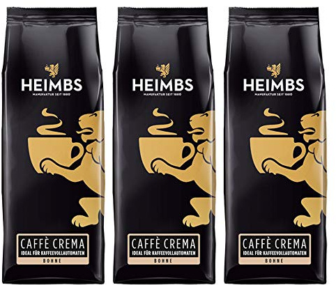 HEIMBS Caff? Crema f?r Kaffeevollautomaten, 250g ganze Bohne, 3er Pack