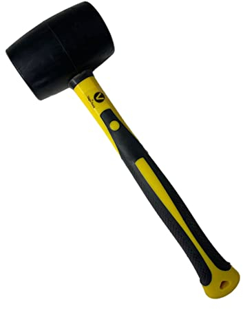 Gummihammer Hammer Ausbeulhammer 1200g Schonhammer Fiberglasstiel