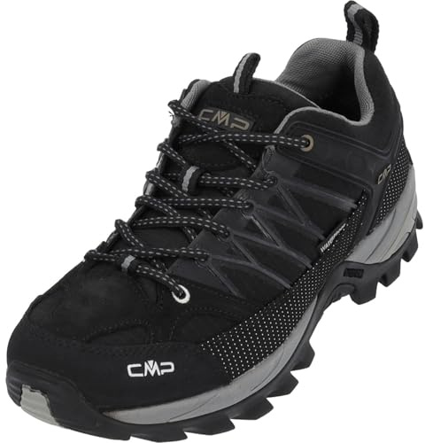 CMP Man Rigel Low Trekking Shoe Wp, Scarpe da trekking Uomo, Nero-Grey, 49 EU