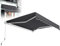 XMTECH Manuelle Gelenkarmmarkise 3.6X 3 m Markise mit kurbel, Sonnenmarkise Sonnenschutz Balkonmarkise Terrassenmarkise Klemmmarkise für Balkon und Veranda Dunkelgrau