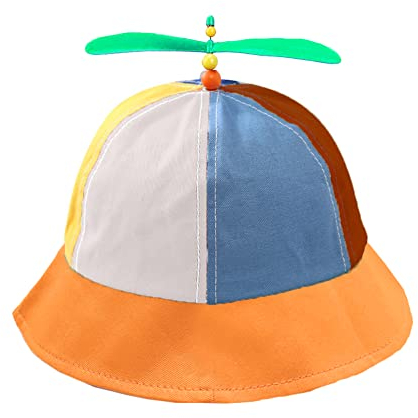 SIEBOLD Propeller mütze,Helikopter Cap,Propeller Cap,Lustige mützen,Faschings Party hüte mit Nachts Fluoreszierende Propeller Geeignet für Jungen und Mädchen-Orange(7+Jahren Erwachsener)