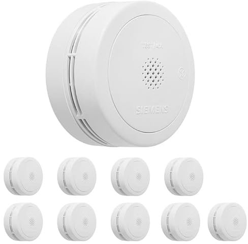 SIEMENS - Détecteur de fumée NF avec Support magnétique, Autonomie et Garantie 10 Ans