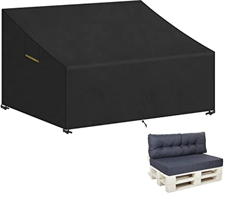 VANSHEIM Abdeckung für Palettenmöbel - Wasserdicht, Anti-UV für Palettenbank, Palettenkissen, Palettensofa - 130x95x80/40cm