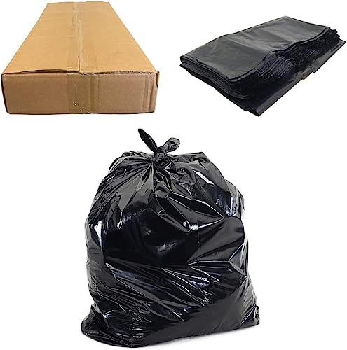 REQUISITE NEEDS 200 Extra Large Black Bin Bags 100 Litre Heavy Duty, Refuse Sacks, Bin Liners, Strong, 50 μm, Perfect for Every Day Use, Household, Office, Garden, DIY, Caterers