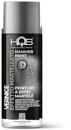 HQS - Bote de pintura en aerosol, 400 ml, efecto martillado (plata)