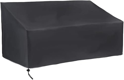 Funda para Banco de Jardín 2 Plazas,Funda para Sofá de Exterior Impermeable Tela Oxford con Salidas de Aire Funda Protectora Sofa de Patio Anti-Viento UV Resistente (134x66x89cm)