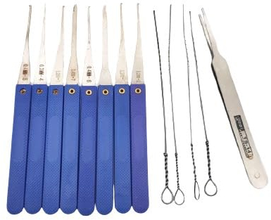 13-teiliges Lockpicking-Set, Schlosser-Handwerkzeuge, starkes Dietrich-Vorhängeschloss, Reparaturwerkzeug-Set, Türöffner, Entriegelungswerkzeug, Griff, Zahlenschloss, Hardware