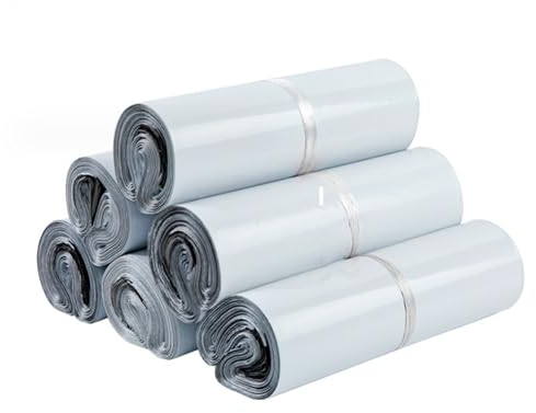 450 Stück Folienversandtaschen selbstklebend | 420 x 550 mm Versandbeutel mit Selbstklebeverschluss | 42 x 55 cm Versandtüten blickdicht aus Plastik für Kleidung und Textilien