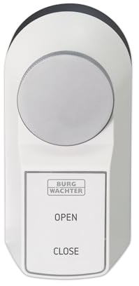 BURG-WÄCHTER Elektronisches Motorschloss für Haustüren, Türschloss, Öffnen und Schließen per Tastendruck, Bedienung über App, secuENTRY active 7700, Weiß/Anthrazit
