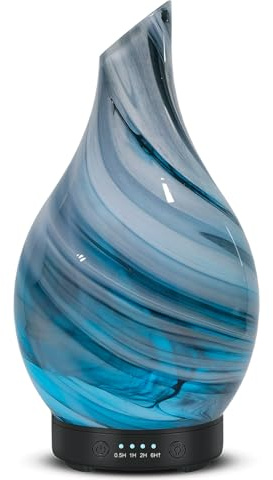Diffuseur d'huiles essentielles Diffuseur d'air électrique Humidificateur pour huiles essentielles Diffuseur d'arôme à ultrasons 150 ML Arrêt Automatique pour Bureau à Domicile Spa