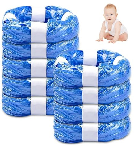 9 Piezas Recambios Cubos de Pañales, 4.5M Bolsa de Relleno para Papelera Pañales Bebe Excelente Sellado,Todos Contenedores Pañales