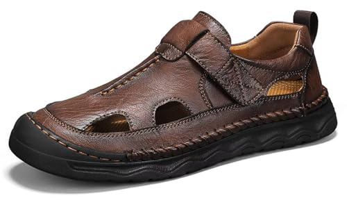 Rivccku Sandalias Hombre Verano Trekking Deportivas Playa Antideslizantes Zapatos con Punta Cerrada de Senderismo