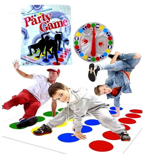 YXHZVON Twister Juegos Alfombra de Juego Twistin, Outdoor Spiele für Jugendliche, Partyspiele, Familienspiele, lustige Spiel für Interinen und Ausraußen