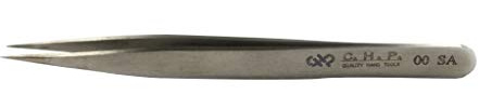 Hakko 00-SA - Fine Point Tweezers, TWZ, Strong Point