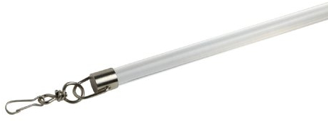 Speedy Curtain Draw Rods, Clear with satin silver collar, Pair, 100 Cm