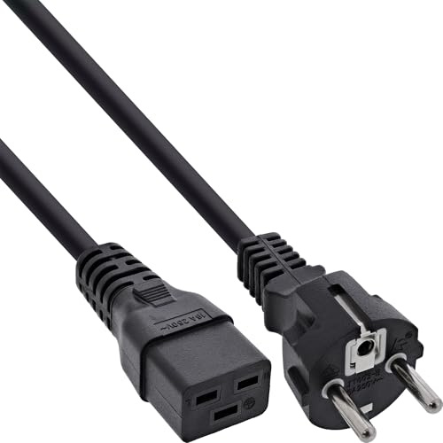 InLine 16658H strömkabel 16A, skyddskontakt rak till IEC-kontakt IEC320/C19, 0,5 m