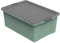Rotho Compact Aufbewahrungsbox 38l mit Deckel, Kunststoff (PP recycelt) BPA-frei, grün/anthrazit, A3/38l (57.0 x 40.0 x 25.0 cm)
