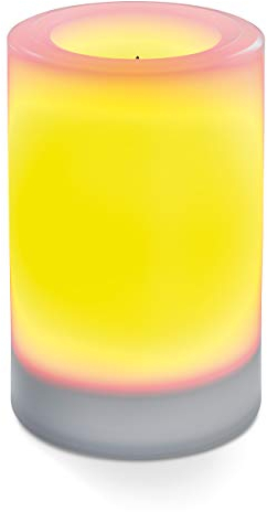 Esotec Solar LED Kerze ELLA, Flackerlicht + Flammeneffekt, Tischleuchte, Akku, Solarleuchte, Campinglicht, 10x15cm, Kunststoff, außen 102234