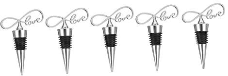 5 Stück 1 Satz Legierung Art Flaschenverschluss Vakuumierer Für Wein Hochzeitsbevorzugung Für Gäste Weinflaschenkorken Rotweinflaschenverschluss Teeflaschenverschluss Modellieren